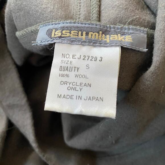 🌿ISSEY MIYAKE  Vintage Womens 100% Wool Long Sleeve GreenTurtle Neck Dress S - Picture 9 of 13